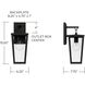 Elliott 1 Light 15.5 inch Black Outdoor Wall Lantern