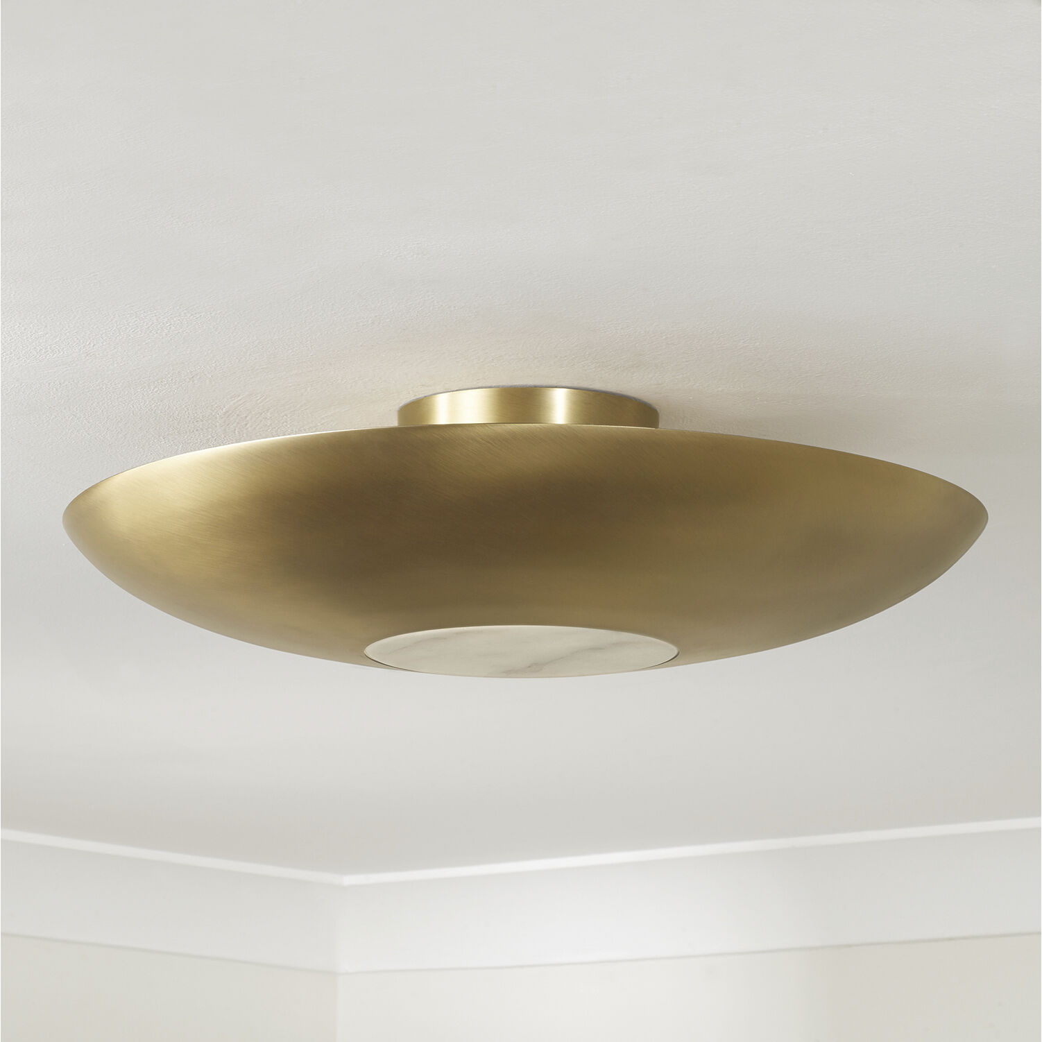Gia 4 Light 22.5 inch Aged Brass Semi-Flush Mount Ceiling Light