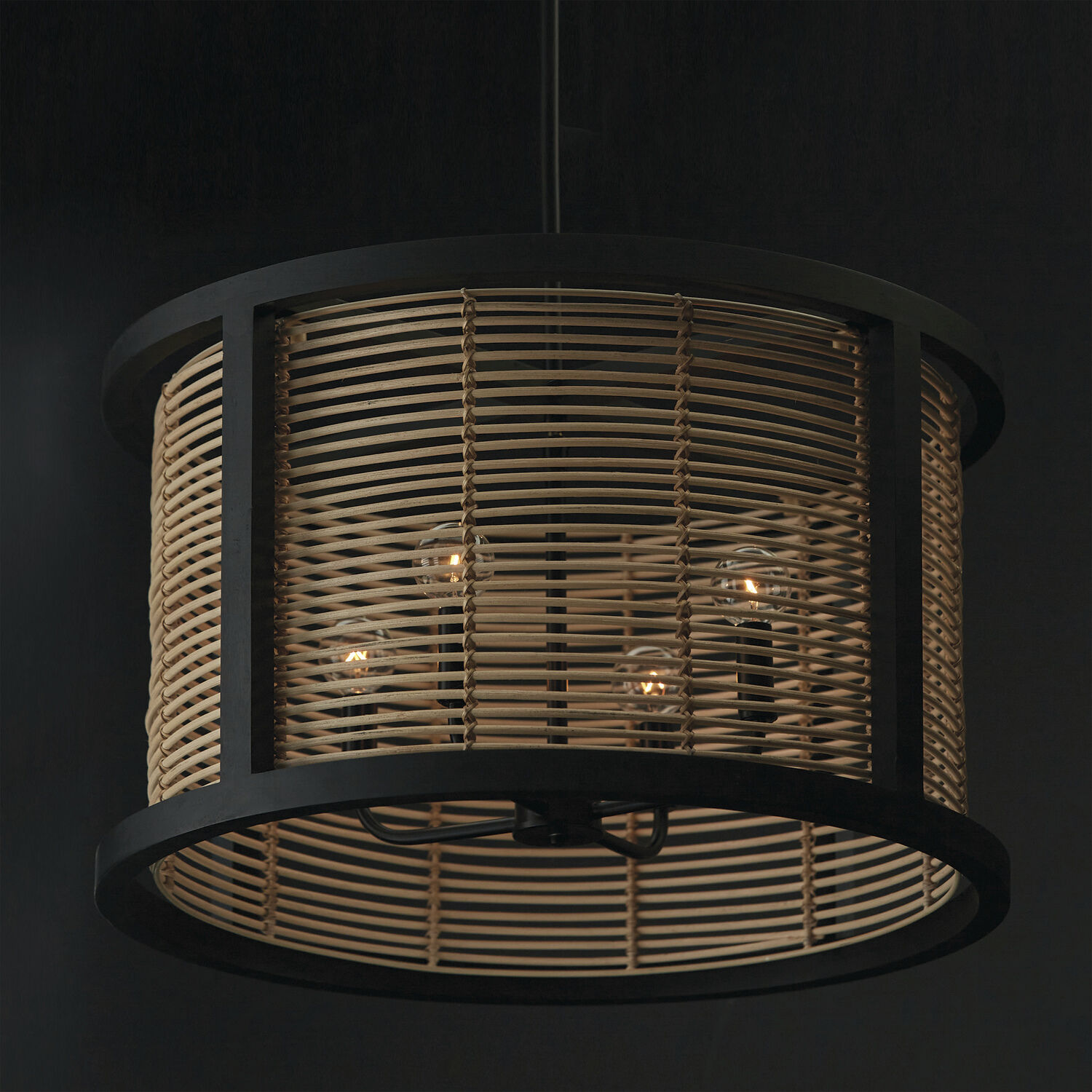 Rico 4 Light 22 inch Flat Black Pendant Ceiling Light