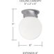 Globe 1 Light 6 inch Matte Nickel Flush Mount Ceiling Light