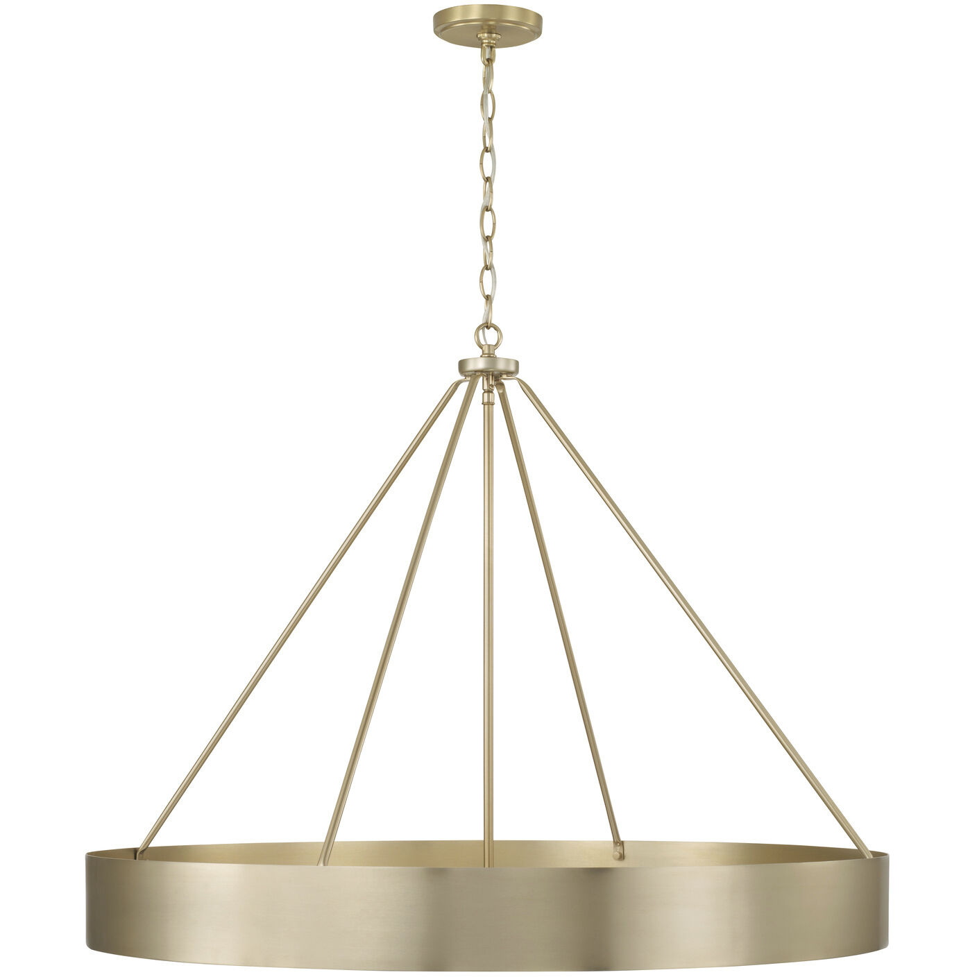 Weller 6 Light 35.75 inch Matte Brass Chandelier Ceiling Light