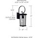 Howell 1 Light 21 inch Black Outdoor Wall Lantern