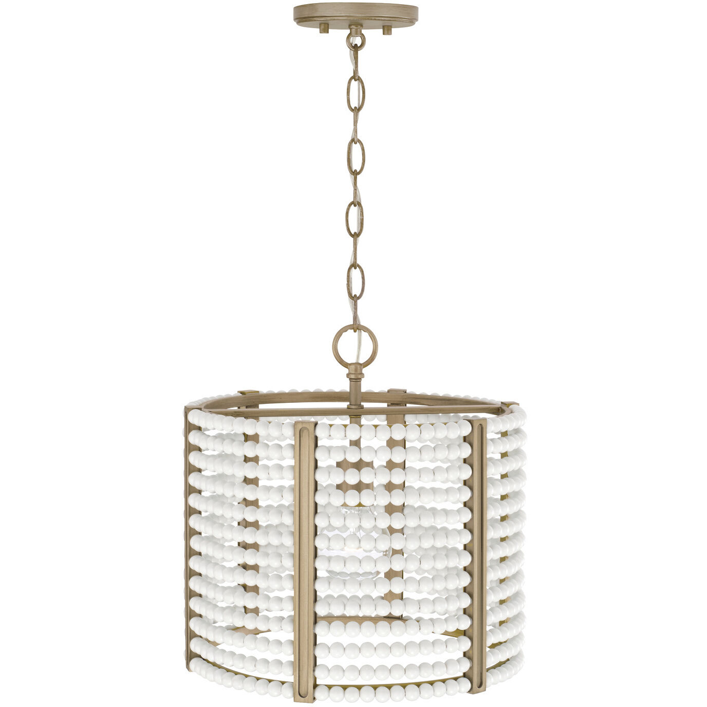 Brynn 1 Light 14.25 inch Aged Brass Painted Semi-Flush Mount Ceiling Light, Convertible Dual Mount