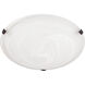 Alan 2 Light 12 inch Multiple Finishes Flush Mount Ceiling Light in White Faux Alabaster