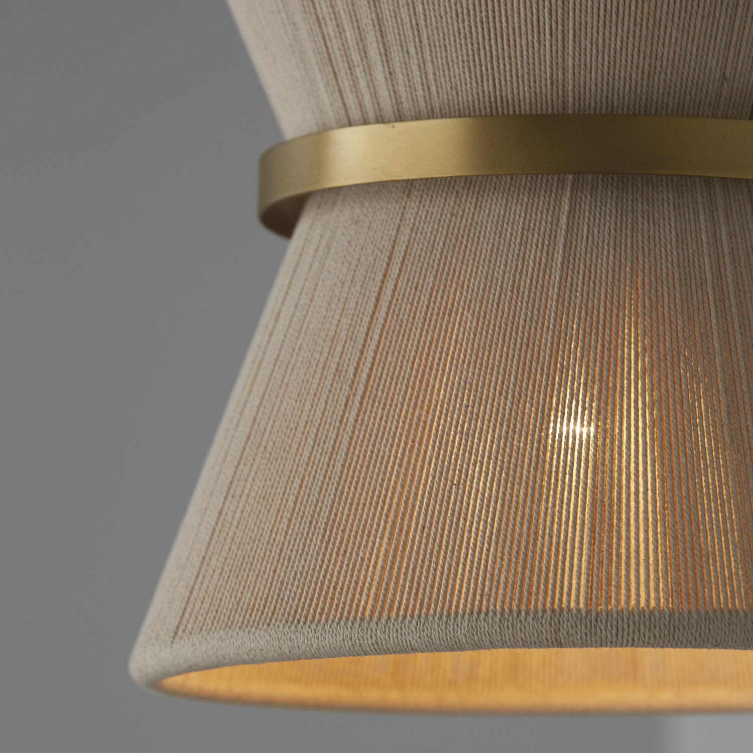 Cecilia 1 Light 12 inch Bleached Natural Rope and Patinaed Brass Pendant Ceiling Light