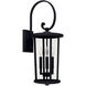 Howell 3 Light 26 inch Black Outdoor Wall Lantern