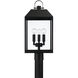 Nelson 3 Light 21.5 inch Black Outdoor Post Lantern