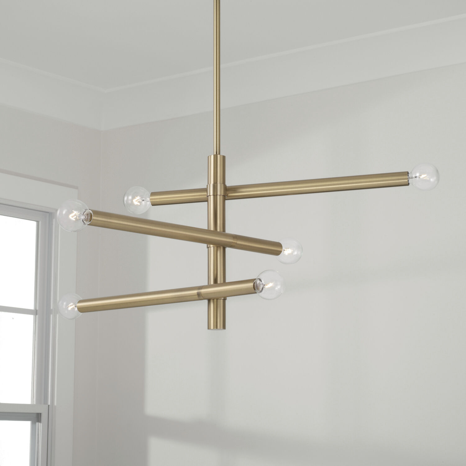 Zane 6 Light 26 inch Aged Brass Chandelier Ceiling Light