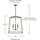 Thea 4 Light 22 inch Oil Rubbed Bronze Foyer Ceiling Light