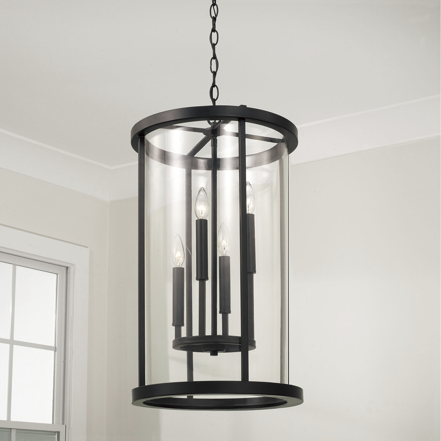 Davis 4 Light 14.75 inch Espresso and Brass Pendant Ceiling Light
