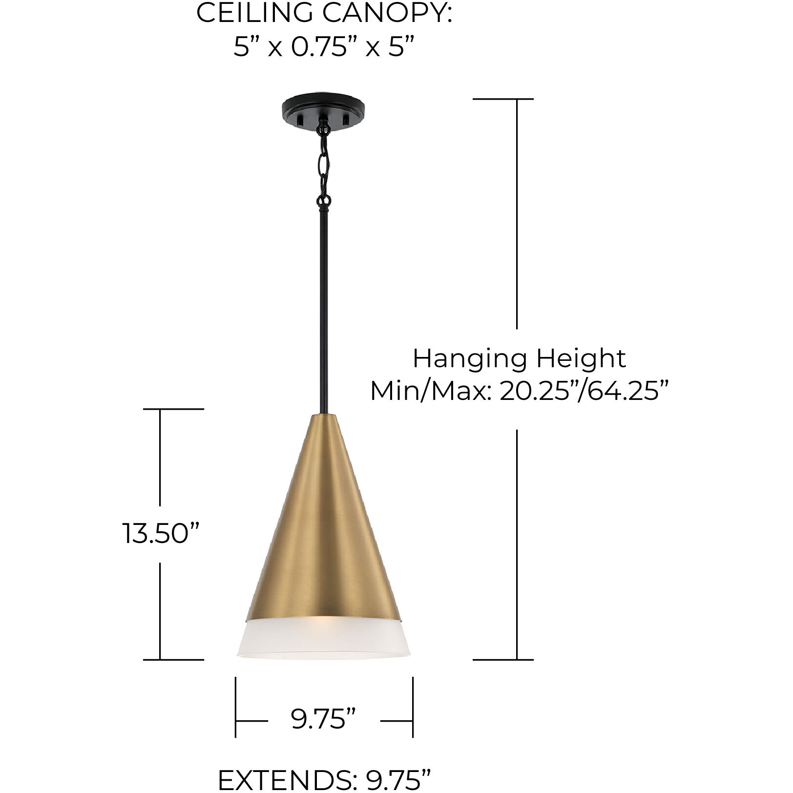 Avant 1 Light 9.75 inch Aged Brass and Black Pendant Ceiling Light