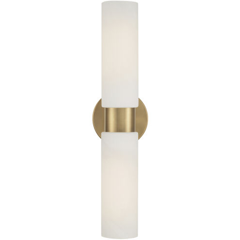 Alyssa 2 Light 5 inch Aged Brass Sconce Wall Light