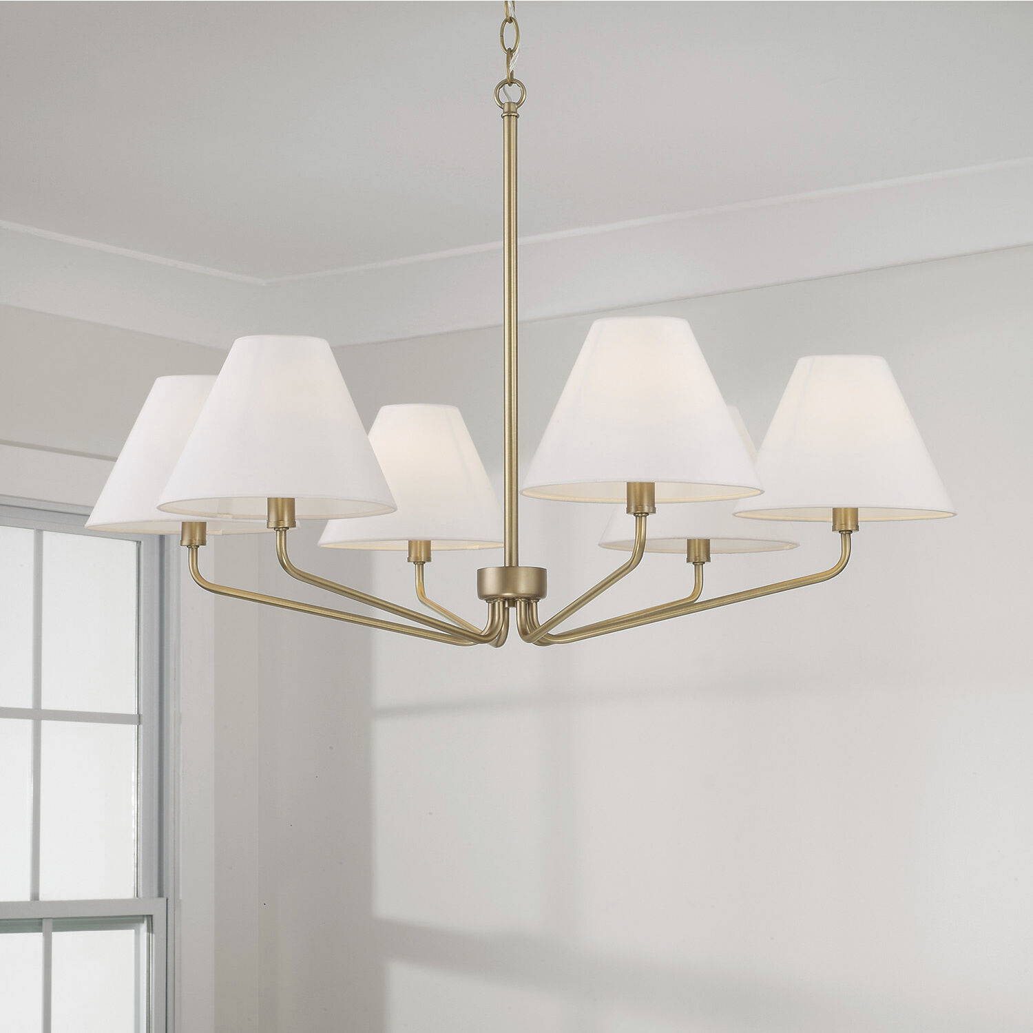 Chadwick 6 Light 34 inch Aged Brass Chandelier Ceiling Light