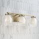 Joss 3 Light 25.5 inch Aged Brass Vanity Light Wall Light