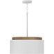 Liam 1 Light 18 inch Light Wood and White Pendant Ceiling Light