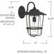 Creekside 1 Light 16 inch Black Outdoor Wall Lantern