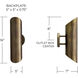 Casa 2 Light 5 inch Oxidized Brass Sconce Wall Light