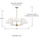 Welsley 8 Light 40 inch Aged Brass Chandelier Ceiling Light