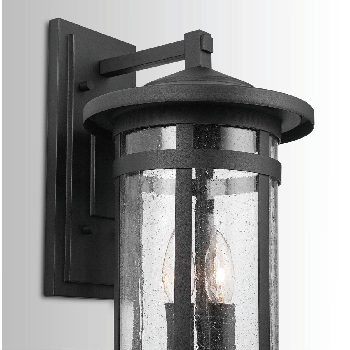 Mission Hills 2 Light 17 inch Black Outdoor Wall Lantern
