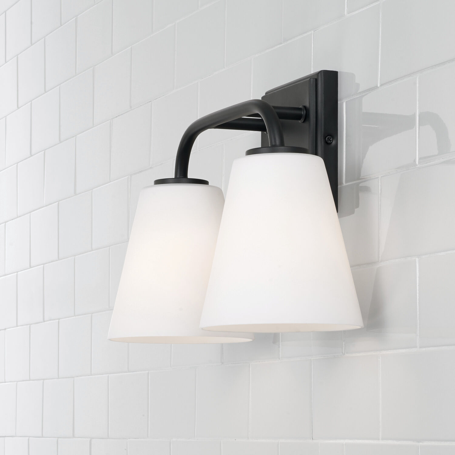 Brody 2 Light 14.5 inch Matte Black Vanity Light Wall Light