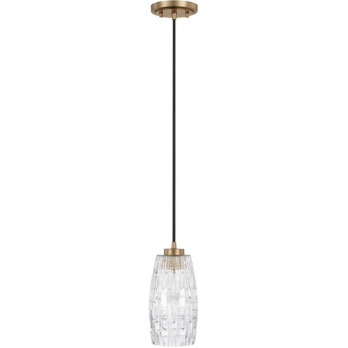 Casper 1 Light 5.25 inch Aged Brass Pendant Ceiling Light