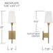 Leland 1 Light 6 inch Aged Brass Sconce Wall Light