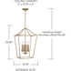 Grady 4 Light 15.75 inch Matte Brass Foyer Ceiling Light