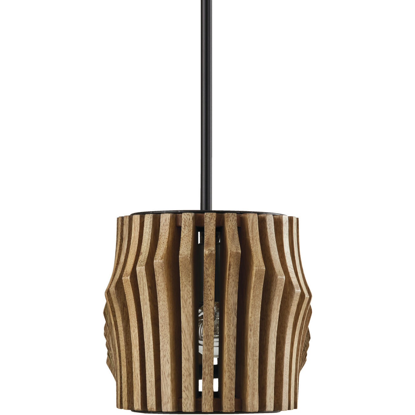 Archer 6 Light 41 inch Light Wood and Matte Black Island Light Ceiling Light
