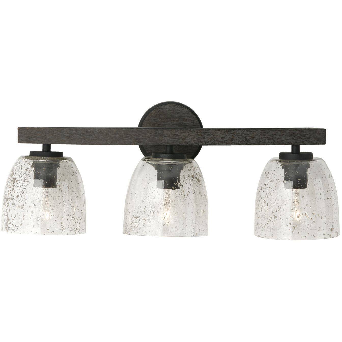 Clive 3 Light 24.5 inch Carbon Grey and Black Iron Vanity Light Wall Light