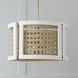 Lola 4 Light 24 inch Flat White and Matte Brass Pendant Ceiling Light