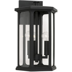 Walton 3 Light 16 inch Black Outdoor Wall Lantern