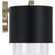 Weller 4 Light 33.5 inch Matte Brass and Black Vanity Light Wall Light