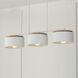 Liam 3 Light 46.5 inch Light Wood and White Linear Chandelier Ceiling Light
