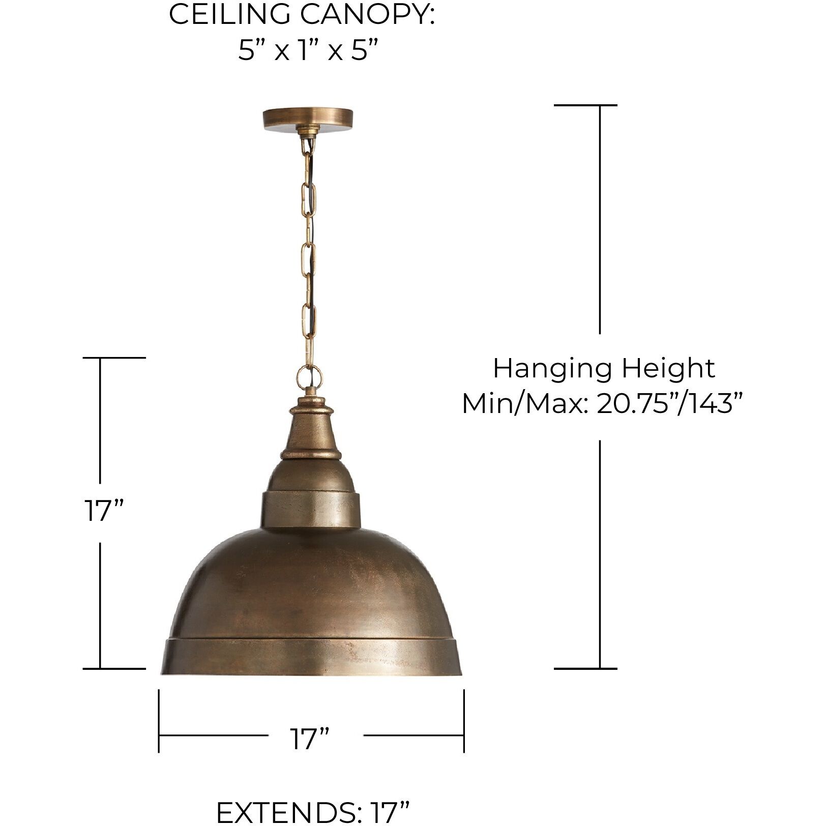 Sedona 1 Light 17 inch Oxidized Brass Pendant Ceiling Light