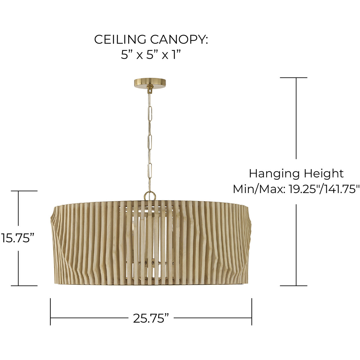 Cody 4 Light 25.75 inch Matte Brass Pendant Ceiling Light