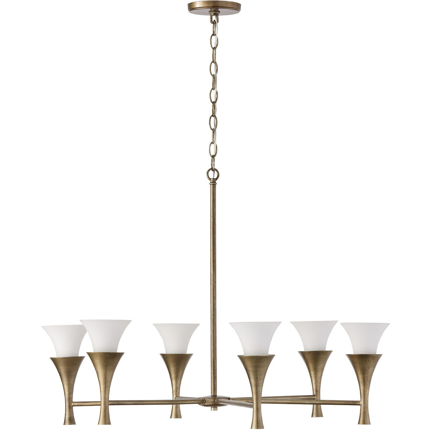 Nola 6 Light 33.75 inch Mystic Luster Chandelier Ceiling Light