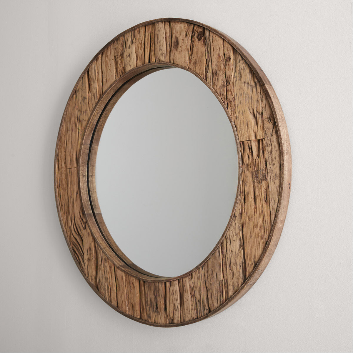 Mirror 34 X 34 inch Reclaimed Railroad Ties Wall Mirror
