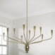 Palmer 10 Light 41 inch Antiqued Brass Chandelier Ceiling Light