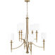 Abbie 8 Light 37 inch Aged Brass Chandelier Ceiling Light