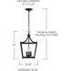 Stanton 3 Light 10 inch Matte Black Foyer Ceiling Light