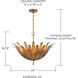 Eden 4 Light 24 inch Antique Gold Pendant Ceiling Light