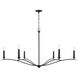 Grady 6 Light 57 inch Black Iron Chandelier Ceiling Light