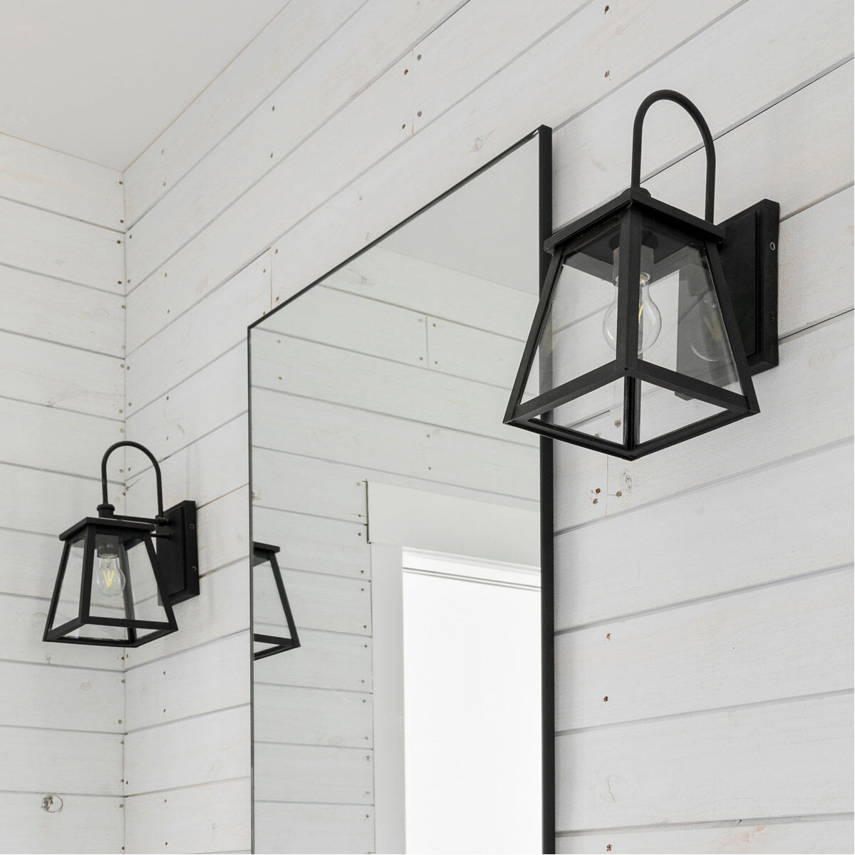 Belmore 1 Light 15 inch Black Outdoor Wall Lantern