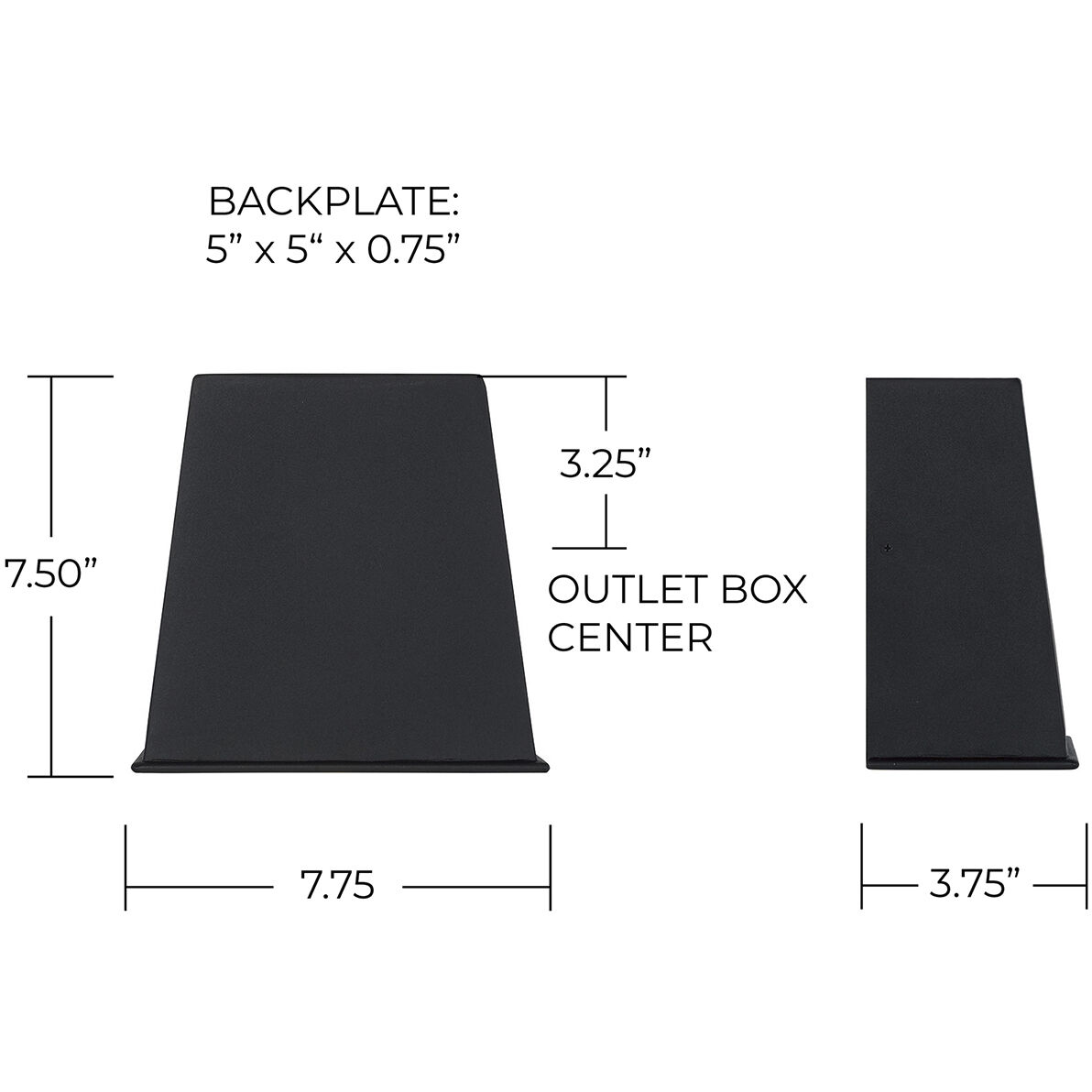 Ansel LED 7.5 inch Black Outdoor Wall Lantern