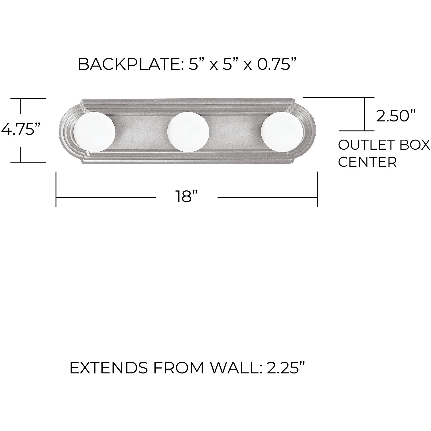 Alice 3 Light 18 inch Matte Nickel Vanity Light Wall Light