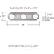 Alice 3 Light 18 inch Matte Nickel Vanity Light Wall Light