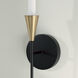 Avant 1 Light 5 inch Aged Brass and Black Sconce Wall Light