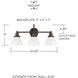 Baxter 3 Light 24 inch Burnished Bronze Vanity Light Wall Light in Milk