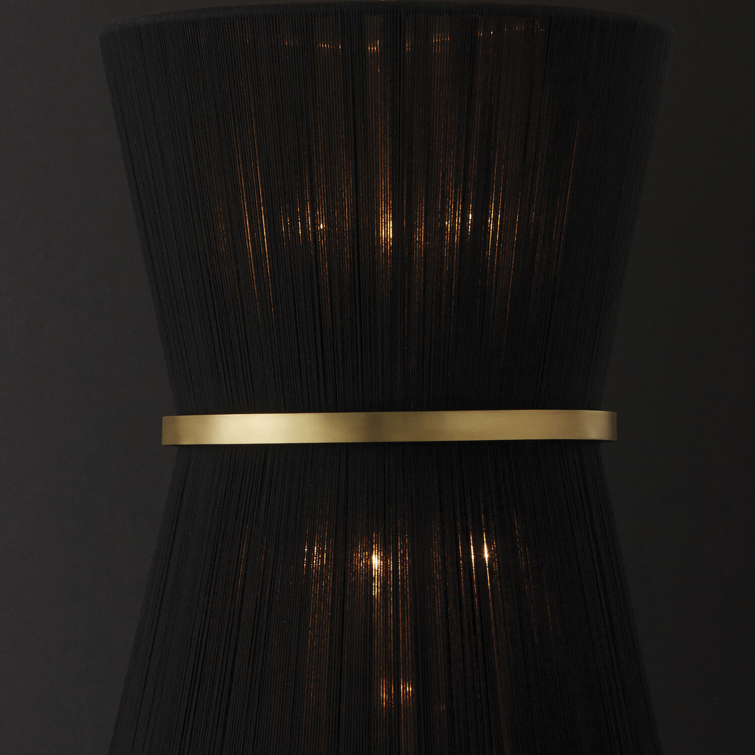 Cecilia 6 Light 20 inch Black Rope and Patinaed Brass Foyer Light Ceiling Light
