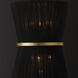 Cecilia 6 Light 20 inch Black Rope and Patinaed Brass Foyer Light Ceiling Light